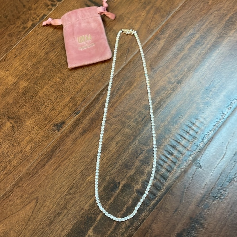 LUV AJ Silver Tennis Necklace - Picture 5 of 8